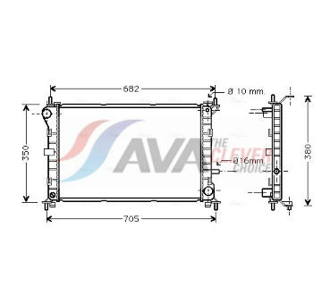 Chladič, chlazení motoru AVA Clever Choice FD2264