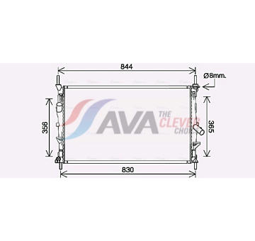 Chladič, chlazení motoru AVA QUALITY COOLING FD2628
