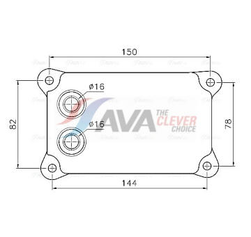 Olejový chladič, motorový olej AVA Clever Choice FD3698