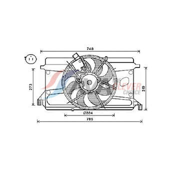 Větrák, chlazení motoru AVA Clever Choice FD7573