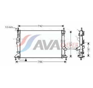 Chladič, chlazení motoru AVA Clever Choice FDA2369