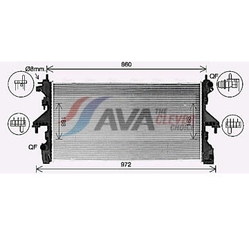 Chladič, chlazení motoru AVA Clever Choice FT2481