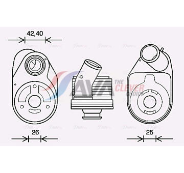 Olejový chladič, motorový olej AVA QUALITY COOLING FT3610