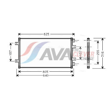 Kondenzátor, klimatizace AVA Clever Choice FT5247