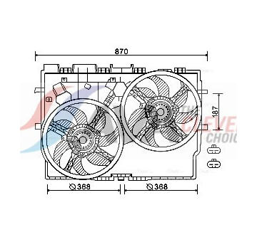 Větrák, chlazení motoru AVA Clever Choice FT7584