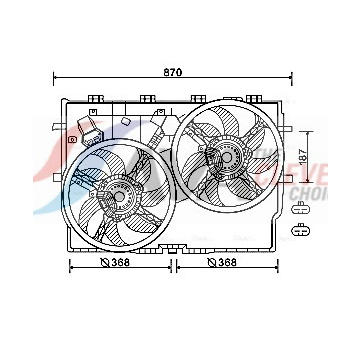 Větrák, chlazení motoru AVA Clever Choice FT7586