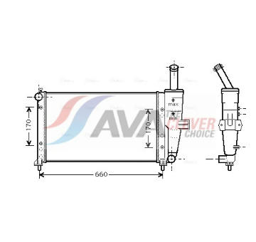 Chladič, chlazení motoru AVA Clever Choice FTA2208