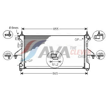 Chladič, chlazení motoru AVA QUALITY COOLING FTA2399