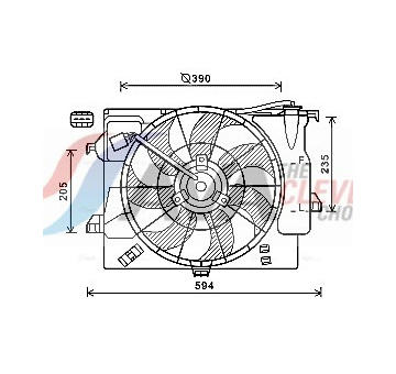 Větrák, chlazení motoru AVA Clever Choice HY7541