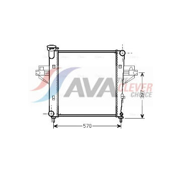 Chladič, chlazení motoru AVA Clever Choice JE2042