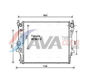 Chladič, chlazení motoru AVA Clever Choice JR2053