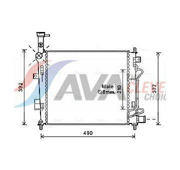 Chladič, chlazení motoru AVA Clever Choice KA2190