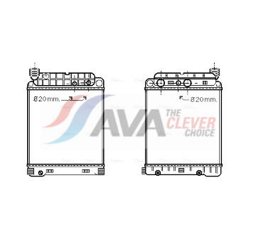 Chladič, chlazení motoru AVA QUALITY COOLING ME2146