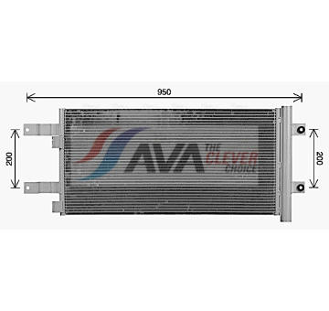 Kondenzátor, klimatizace AVA QUALITY COOLING MN5140D