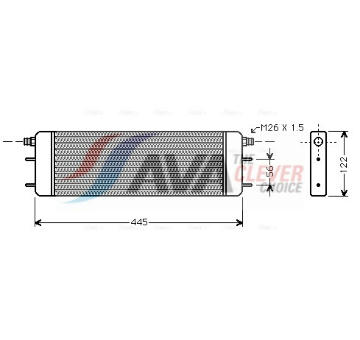 chladič oleje AVA MB, IVECO C-B,Citelis,C951-6, Crossway, IRISBUS