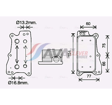 Olejový chladič, motorový olej AVA Clever Choice MS3688