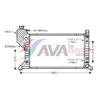 Chladič, chlazení motoru AVA Clever Choice MSA2343