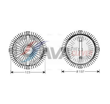 Spojka, větrák chladiče AVA Clever Choice MSC411
