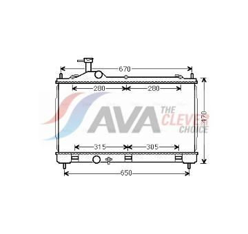Chladič, chlazení motoru AVA Clever Choice MT2256