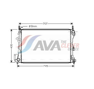 Chladič, chlazení motoru AVA Clever Choice OL2339