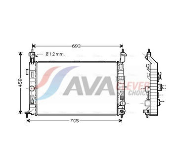Chladič, chlazení motoru AVA Clever Choice OL2348