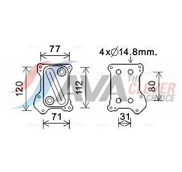 Olejový chladič, motorový olej AVA Clever Choice OL3686