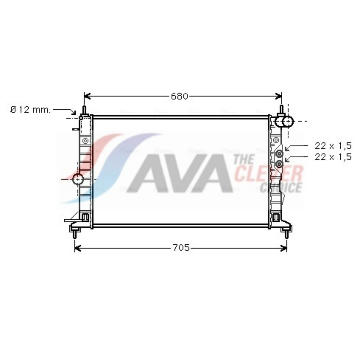 Chladič, chlazení motoru AVA Clever Choice OLA2244