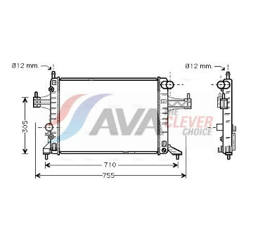 Chladič, chlazení motoru AVA Clever Choice OLA2304