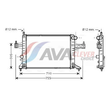 Chladič, chlazení motoru AVA Clever Choice OLA2306