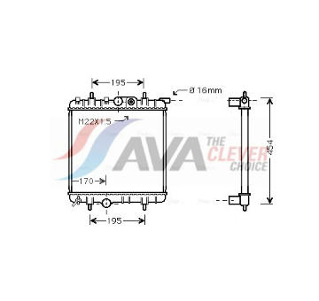 Chladič, chlazení motoru AVA Clever Choice PE2243