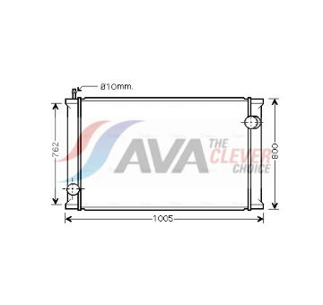 Chladič, chlazení motoru AVA QUALITY COOLING RE2021