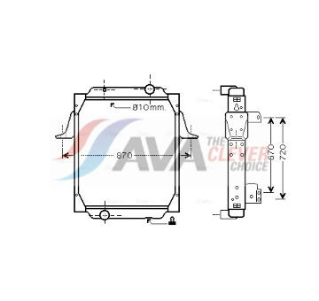 Chladič, chlazení motoru AVA Clever Choice RE2066