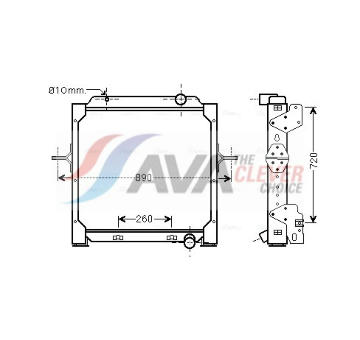 Chladič, chlazení motoru AVA Clever Choice RE2083