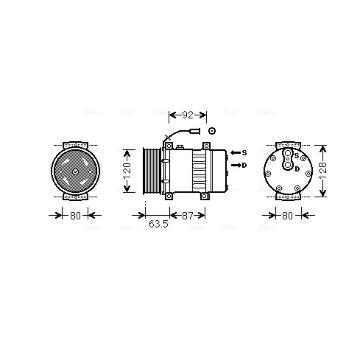 Kompresor klimatizácie AVA QUALITY COOLING REAK107