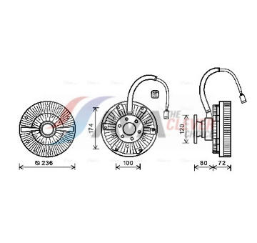 Spojka ventilátora chladenia AVA QUALITY COOLING REC101