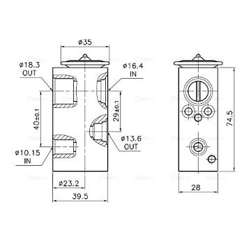 Expanzní ventil, klimatizace AVA QUALITY COOLING RT1683