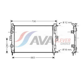 Chladič, chlazení motoru AVA Clever Choice RT2306