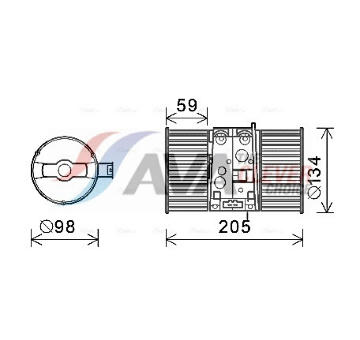 vnitřní ventilátor AVA Clever Choice RT8586