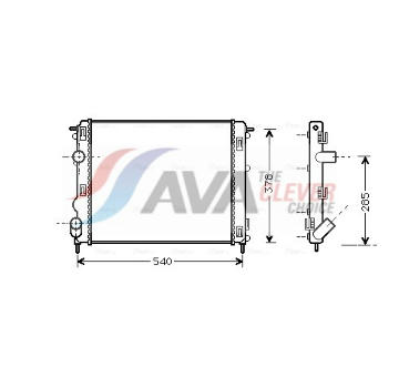 Chladič, chlazení motoru AVA Clever Choice RTA2270