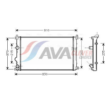 Chladič motora AVA QUALITY COOLING RTA2322
