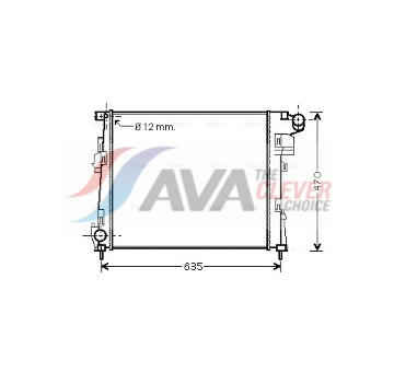 Chladič, chlazení motoru AVA Clever Choice RTA2427