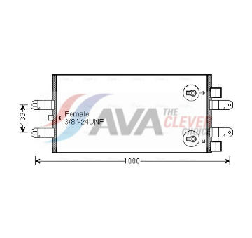 Kondenzátor, klimatizace AVA QUALITY COOLING SC5047