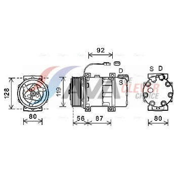 Kompresor klimatizácie AVA QUALITY COOLING SCAK033