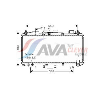 Chladič, chlazení motoru AVA Clever Choice TOA2348