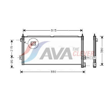Kondenzátor klimatizácie AVA QUALITY COOLING VL5025