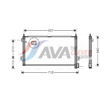 Kondenzátor, klimatizace AVA QUALITY COOLING VL5027