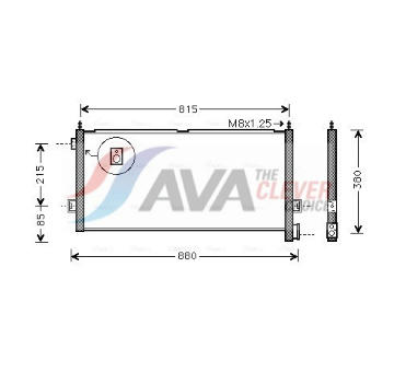 Kondenzátor, klimatizace AVA QUALITY COOLING VL5047