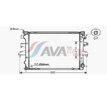 Chladič, chlazení motoru AVA Clever Choice VN2232