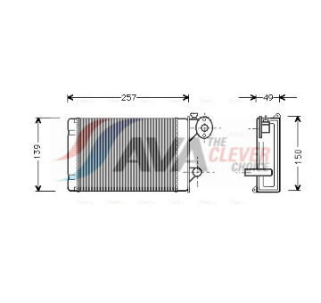 Výměník tepla, vnitřní vytápění AVA Clever Choice VN6062