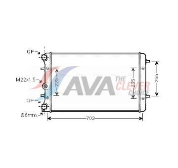 Chladič, chlazení motoru AVA Clever Choice VNA2174